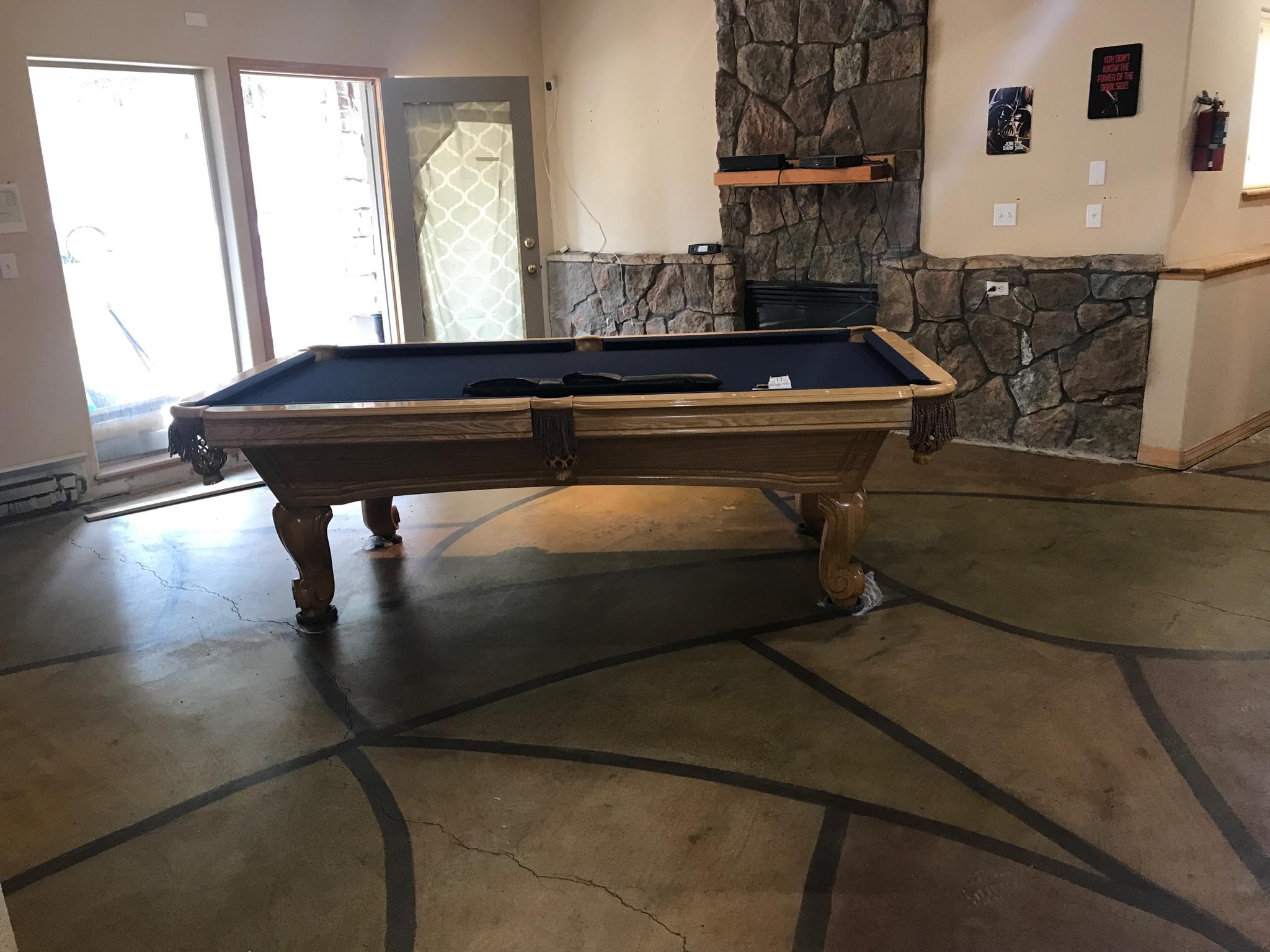 A basement game room in Evergreen Colorado.