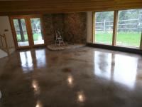 Stained and sealed concrete in Morrison Colorado basement remodel.